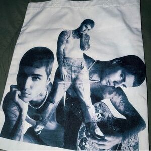 rare justin bieber tote bag h&m with tag